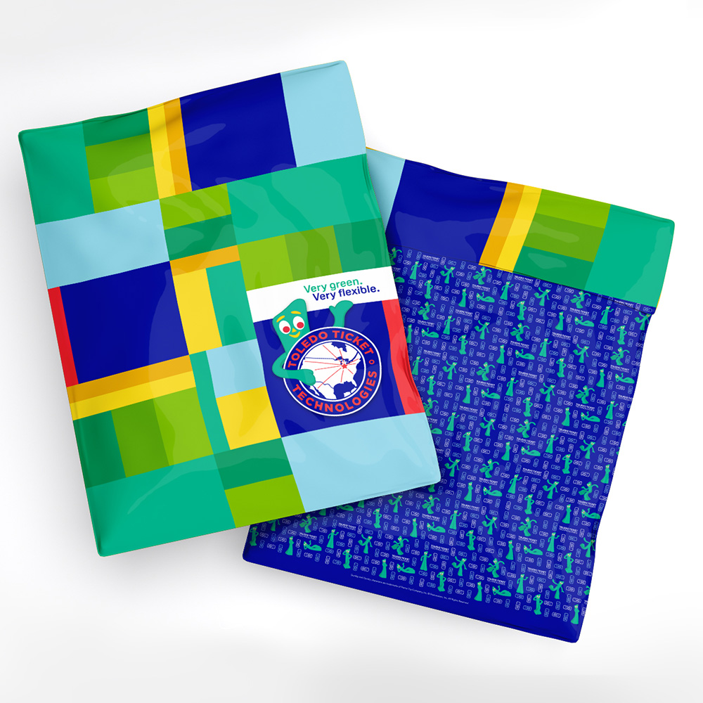 Toledo Ticket Poly Bags with Gumby Pattern